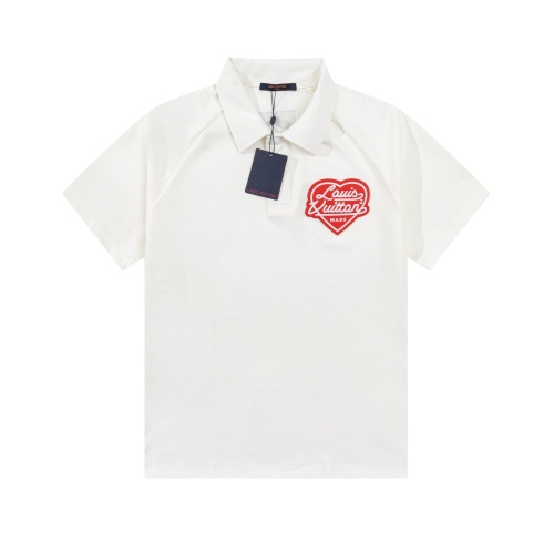 Louis Vuitton 2023 Spring Badge Made Red Love Alphabet Polo shirt T -shirt