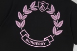 Burberry 23ss pink letters leaf badge print short sleeves