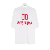 Balenciaga Double B back graffiti printed short sleeves