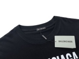 Balenciaga 23 Letter Environmental Protection Displacement Alphabet Printing Short -sleeved T -shirt