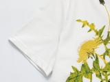 Loewe 23SS flower embroidery short -sleeved heavy worker embroidery