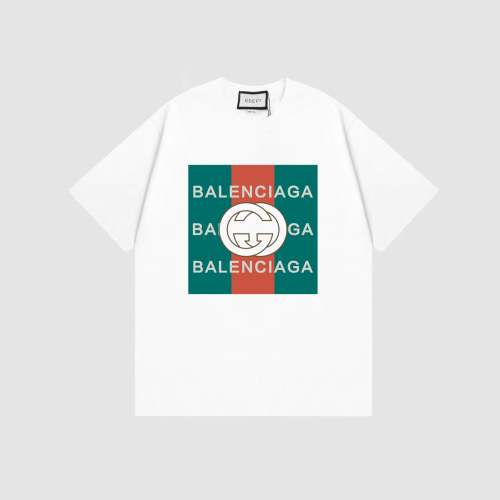 Gucci X Balenciaga Double LOGO co -branded T -shirt
