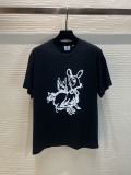 Burberry 2023 pure cotton rabbit pattern printing short -sleeved T -shirt couple model