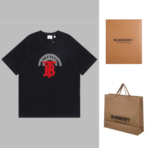 Burberry 23SS red letter BT letters, cloth embroidery short sleeves