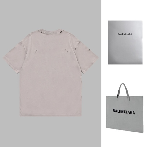 Balenciaga fuzzy letter printing round neck T -shirt