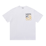 LOEWE 23SS classic color matching logo short -sleeved T -shirt couple short -sleeved T -shirt number: L39