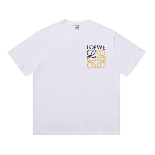 LOEWE 23SS classic color matching logo short -sleeved T -shirt couple short -sleeved T -shirt number: L39