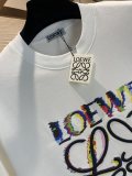 LOEWE 2023 embroidery logo plus digital printing round neck short -sleeved T -shirt