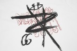 Balenciaga X GUCCI joint series Balenciaga co -branded graffiti short sleeves