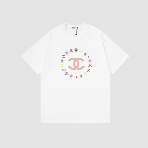 CHANEL 2023 chest color ○ letters print pattern T -shirt