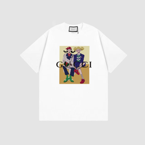 Gucci American street retro black short -sleeved summer loose and versatile T -shirt small red book big explosion