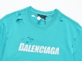 Balenciaga classic letter logo printed garment water washing, naked pornography, rotten short -sleeved T -shirt