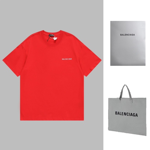 Balenciaga Back LOGO Basic Alphabet Cotton Polying Men and Women Couples the same tide brand high -end short -sleeved T -shirt