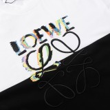 LOEWE 2023 Summer Campaign Gradient Pixel Embroidery Short -sleeved T -shirt