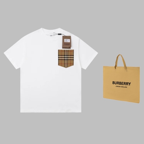 Burberry chest plaid pocket T -shirt