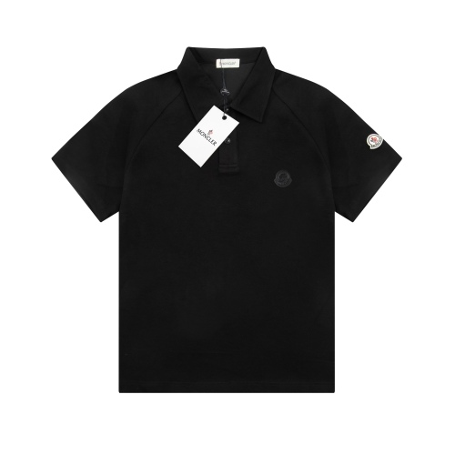 Moncler's big tongue Rolling stone joint lapel POLO shirt short sleeves