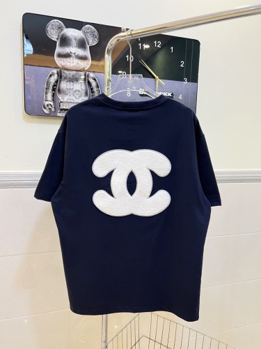 Chanel towel embroidered short -sleeved T -shirt
