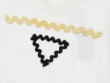 PRADA's official website hottest sale of wave triangle embroidered short -sleeved T -shirts