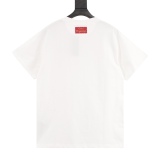 Gucci chest dual G embroidery round neck short -sleeved T -shirt