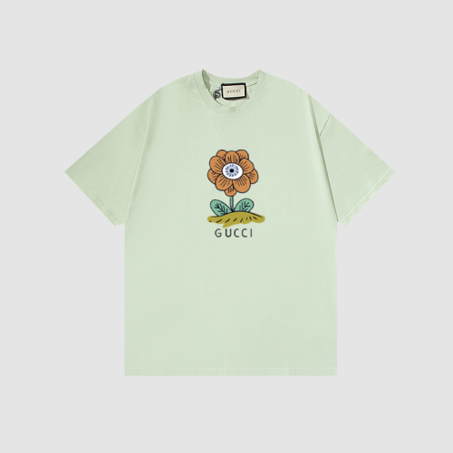 GUCCI 2023 Summer Sunflower Printing T -shirt couple