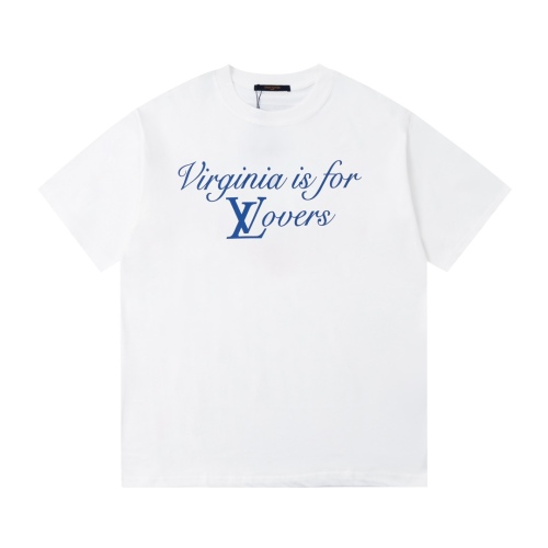 Louis Vuitton Limited Show Bid Label LOGO Foam Print Short -sleeved T -shirt