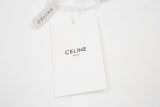 Celine classic logo embroidery short -sleeved T -shirt loose casual couple model
