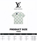 Louis vuitton 23ss full print logo letters short sleeve imported printing flaspy sleeve double gauze loose casual couple model