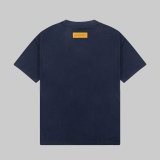 Louis Vuitton 23SS color graffiti pattern logo printing golden short -sleeved T -shirt