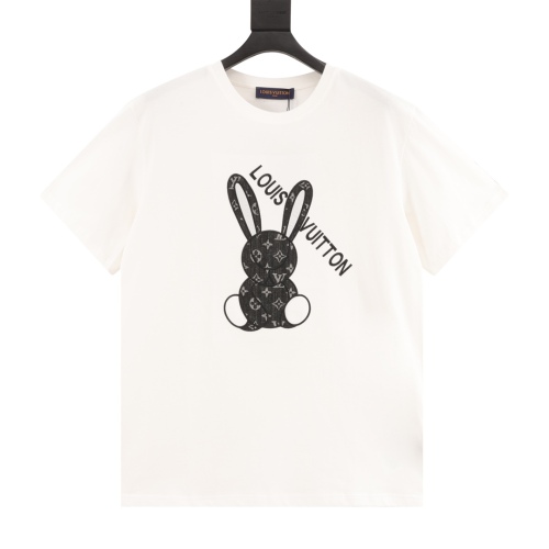 Louis Vuitton Old Flower Rabbit Patch Embroidery Short -sleeved T -shirt