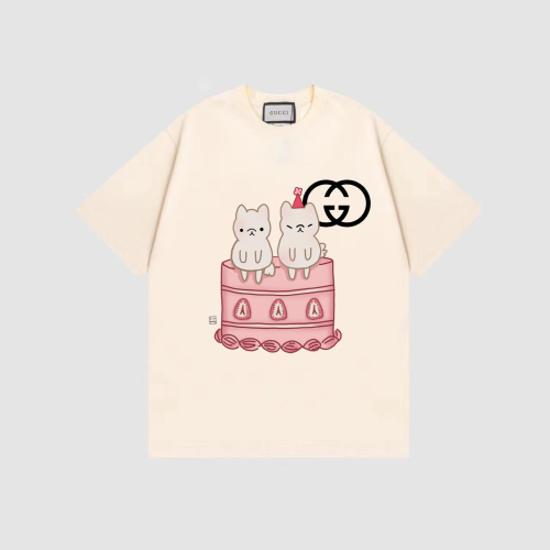 GUCCI birthday cake front chest printing T -shirt