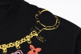 Louis Vuitton 23 Early Spring High Luxury Bubble Letter Short Sleeve T -shirt