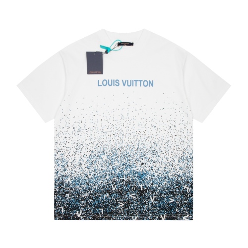 Louis Vuitton 2023 Gradient full printed T -shirt casual couple model