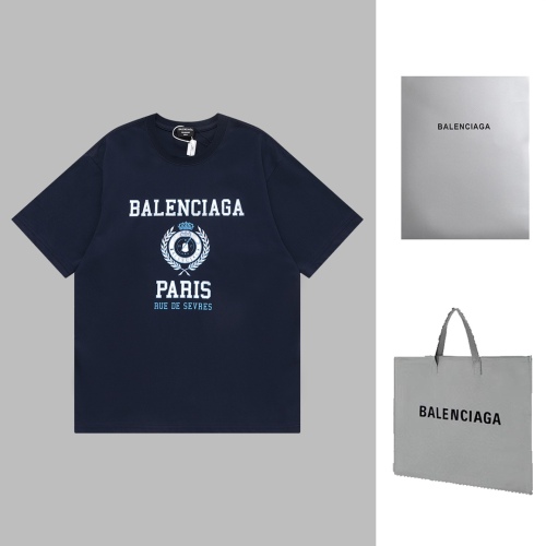 Balenciaga Crown Print Short -sleeved T -shirt