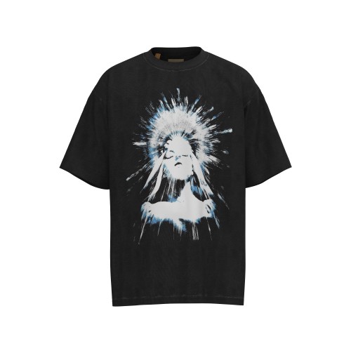 Under Gallery DEPT light, the goddess is like washing the old short sleeves like printed water