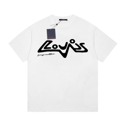 Louis Vuitton Limited Abstract Velvet Foam Short -sleeved T -shirt