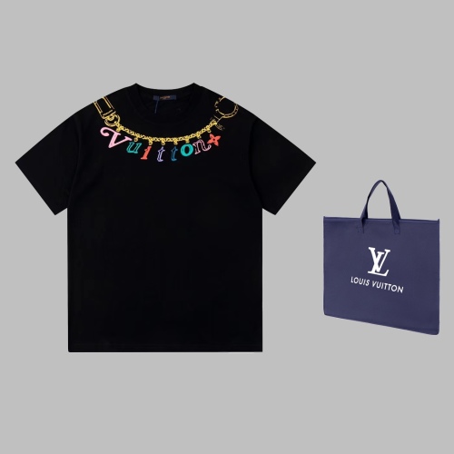 Louis Vuitton 23 Early Spring High Luxury Bubble Letter Short Sleeve T -shirt