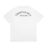 DIOR chest logo T -shirt chest pattern foaming crafts back English logo