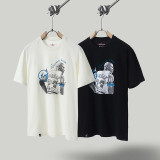 Travis Scott X Jordan X Fragment Design three -party co -branded Fujiwara Lightning Portrait LOGO Printing Short Sleeve T -shirt