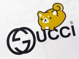 Gucci & KAWAII joint series Gucci Fun Cat Co -name T -shirt Gucci 23SS Summer Artist Joint Cat letter Printing