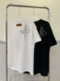 Louis Vuitton Double Embroidery Short -sleeved T -shirt