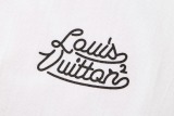 Louis vuitton 2023SS letter back printing foam printing T -shirt