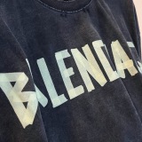 Balenciaga 23SS beauty paper convenience sticker water washing short -sleeved T -shirt