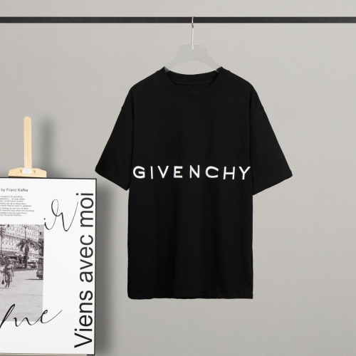 Givenchy lip color logo embroidered round neck short -sleeved T -shirt