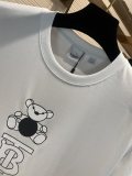 Burberry 2023 Cotton Bear Pattern TB letter sign print short -sleeved T -shirt