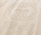 Gucci 23ss classic logo pressing flower short -sleeved T -shirt