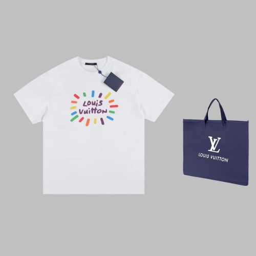 Louis Vuitton 2023SS spring and summer handwriting font colorful sunshine series catwalk T -shirt