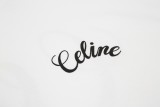 Celine 23SS latest logo letter short -sleeved printed loose casual couple model