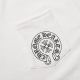 Chrome Hearts Heavy Industry Printing Cross White Horses Sanskrit Sanskrit Printing Short Sleeve T 桖