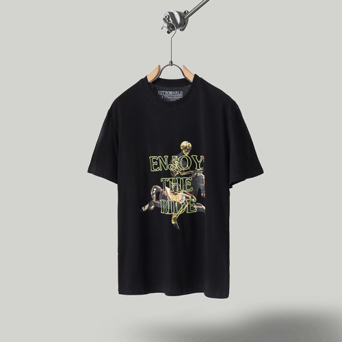 Travis Scott Cactus Jack Astrown Concert Retro Art Alphabetic Printing Short -sleeved T -shirt