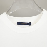 Louis Vuitton round neck band logo printing cub short -sleeved T -shirt
